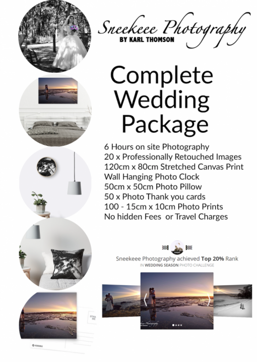 South Coast Wedding Photography Package